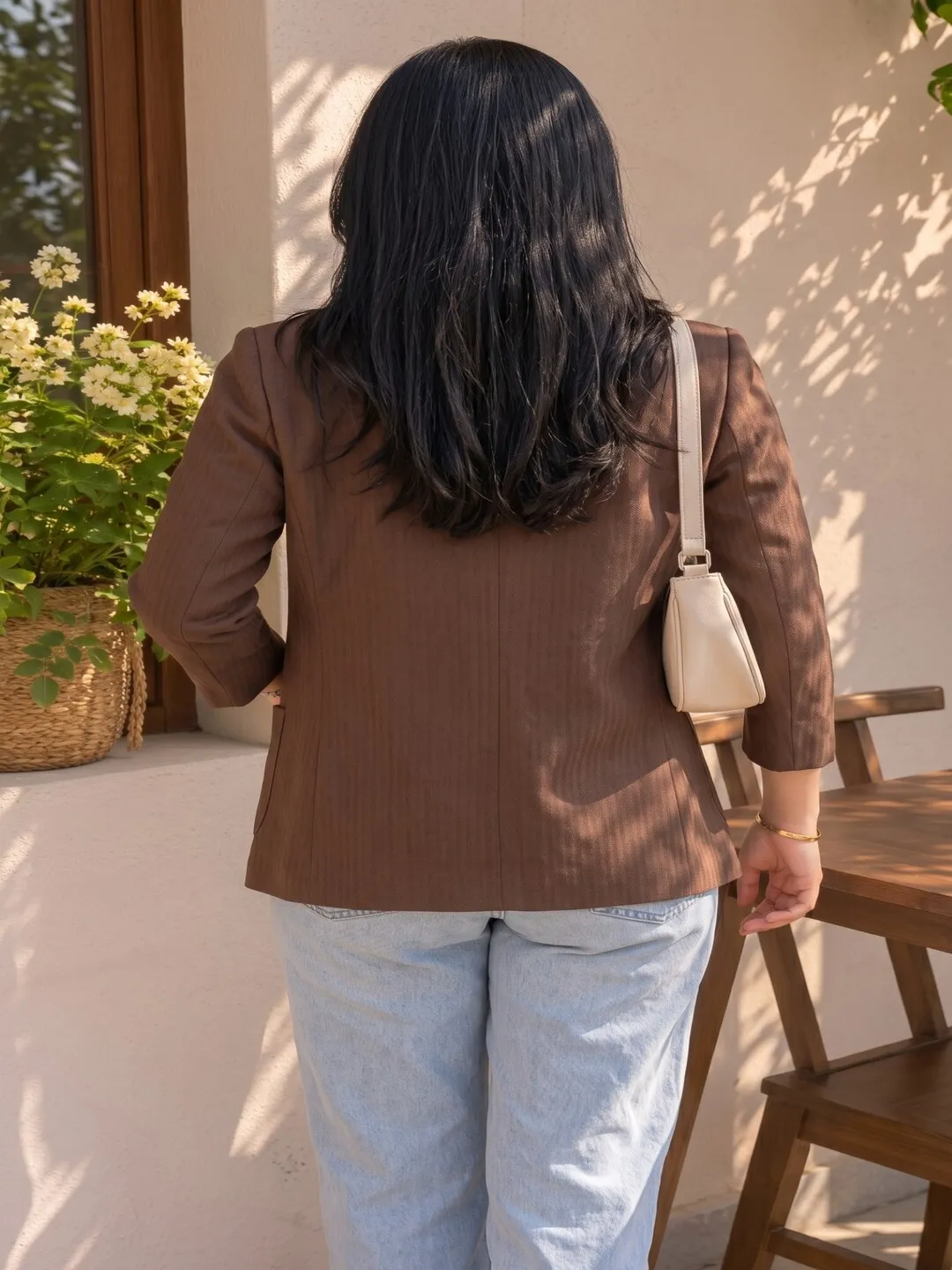 brown blazer for women